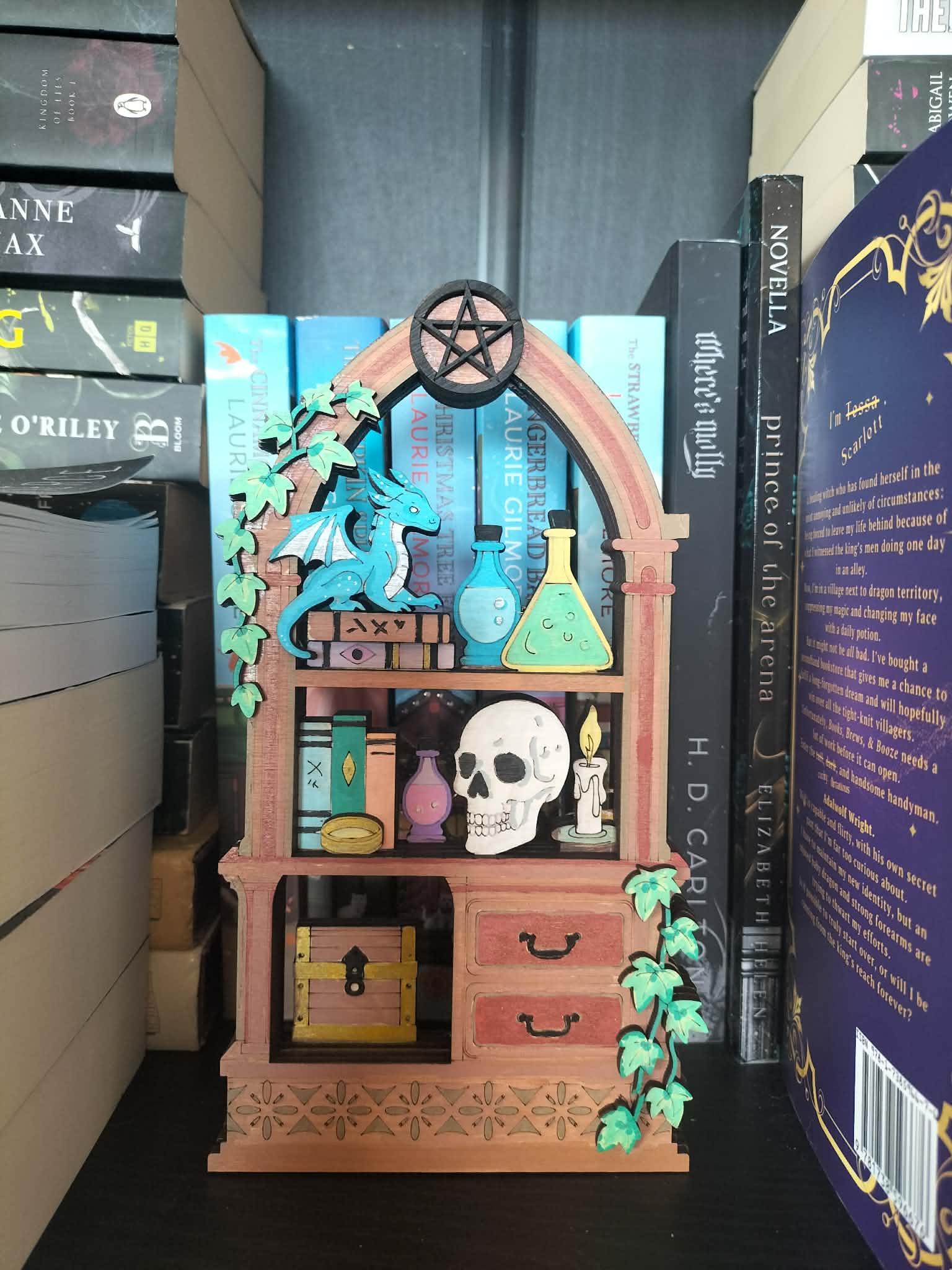 Layered Book shelf decor